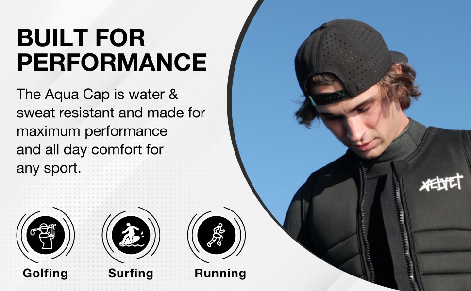 waterproof running hat golf performance cap baseball snapback hydro melin sports gym water hats brim