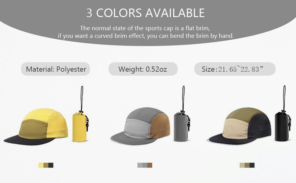 Flat Brim 5 Panel Hats