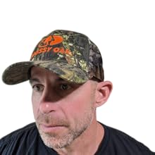 realtree mossy oak blaze orange camouflage mesh back snap back precurved flat bill trucker hat cap