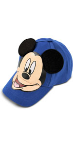 Disney Mickey Mouse Baseball Cap with 3D Mickey Ears Blue