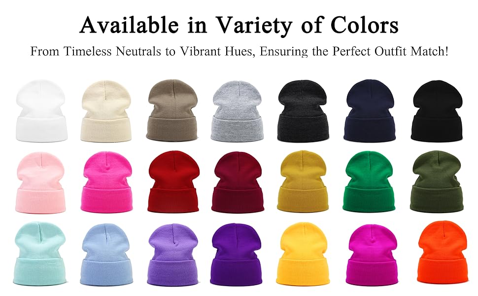 Unisex Knitted Beanie Hat Skull Cap for Women Men