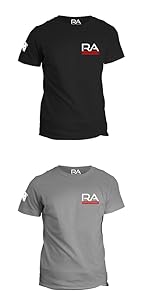 ra ram advantage performance logo tshirt t-shirt for men and women shirt black heather grey slim fit