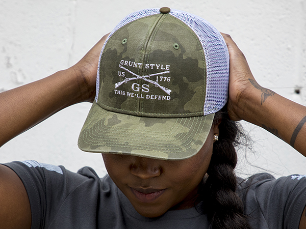 Camo Embroidered Logo Hat