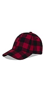 Plaid Print Adjustable Baseball Cap Soft Cotton Blend Checked Print Outdoor Hat Cap for Men Women 