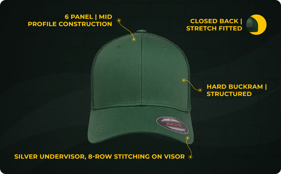 Flexfit Men''s Trucker Mesh Cap | Flexfit 6511 Blank Trucker Hat 