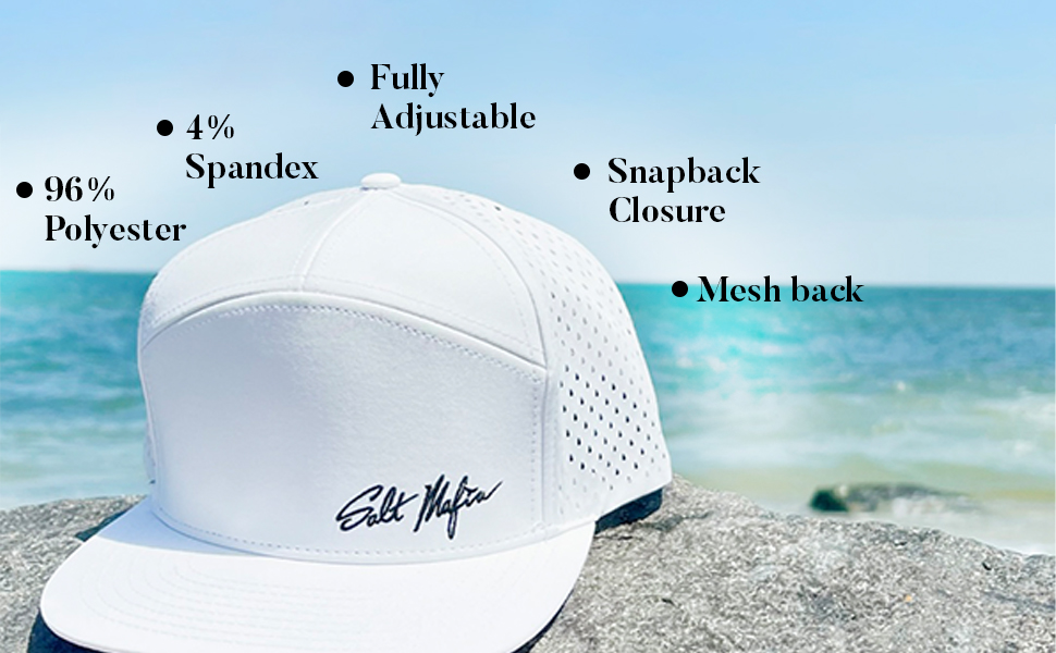 salt mafia hat performance waterproof water resistant snapback 