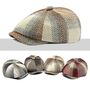 Mens Classic Newsboy Flat Cap Gatsby Ivy Cabbie Hat 