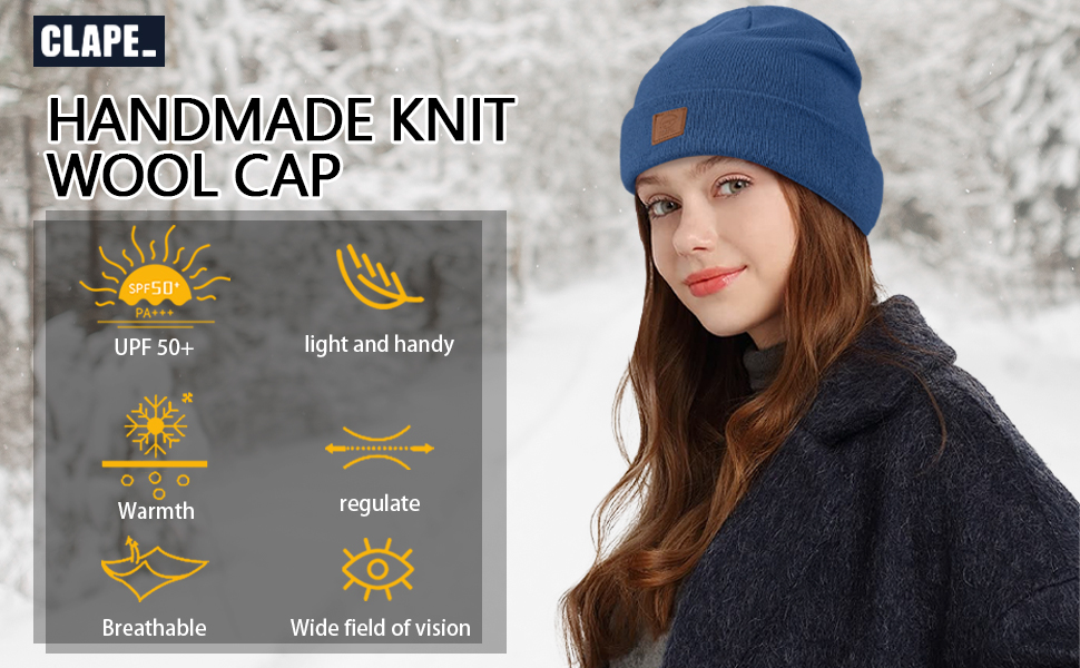 Beanie Hats for Men Unisex Knit Cuffed Beanie Womens Winter Hats Warm Ski Hat Cozy Skull Cap