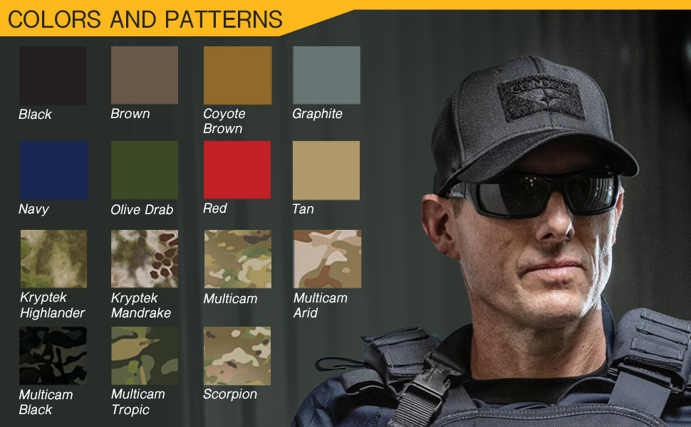 Condor Outdoor Tactical Cap Colors and Patterns