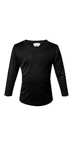 kids long sleeve cotton black shirt