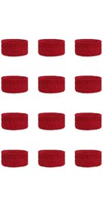 COUVER Kids Children 1 Inch - Solid/Plain Cotton Terry Cloth Wristband(6 Pair)