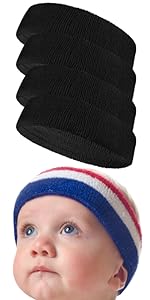 baby infact toddler sports athletic headband terry cloth