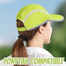 Connectyle mens baseball cap womens run cap quick drying sports hat for men women foldable long brim