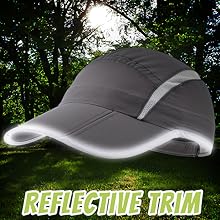 Connectyle mens baseball cap womens run cap quick drying sports hat for men women foldable long brim