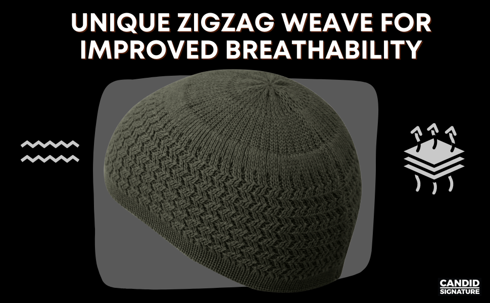 Zigzag weave for improved breathability and airflow