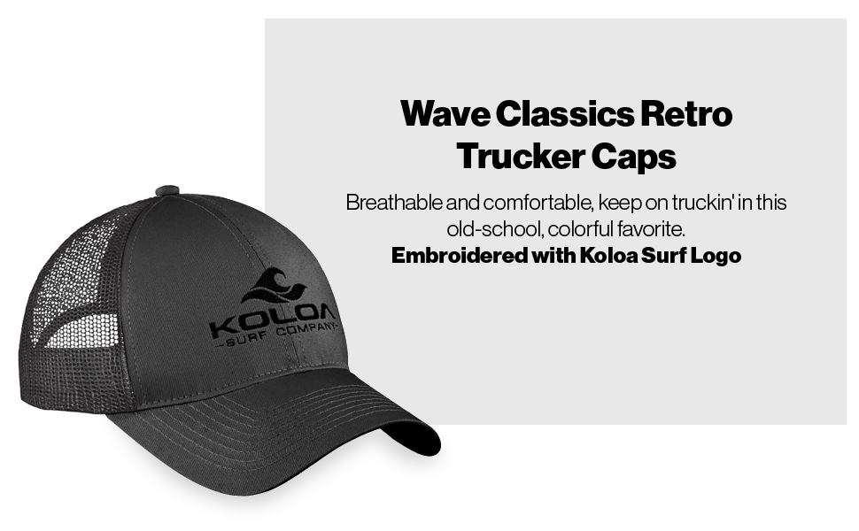 Koloa Surf Wave Classics Retro Trucker Caps