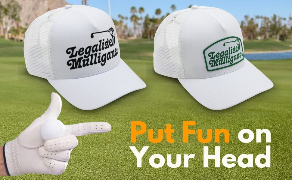 MADSON GOLF #1 Legalize Mulligans Hat in Golf.  Put Fun on Your Head!