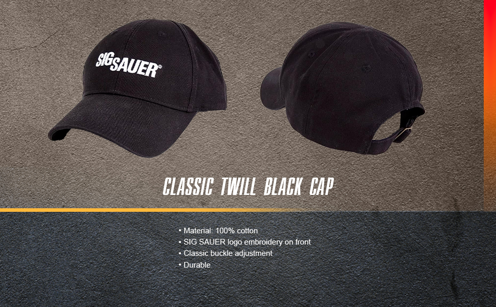 Classic Twill Black Cap