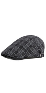 Plaid Newsboy Hat Flat Cap for Men