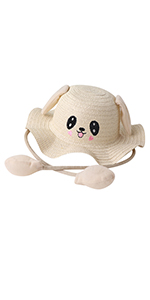 Kids Straw Sun Hat Rabbit Hat