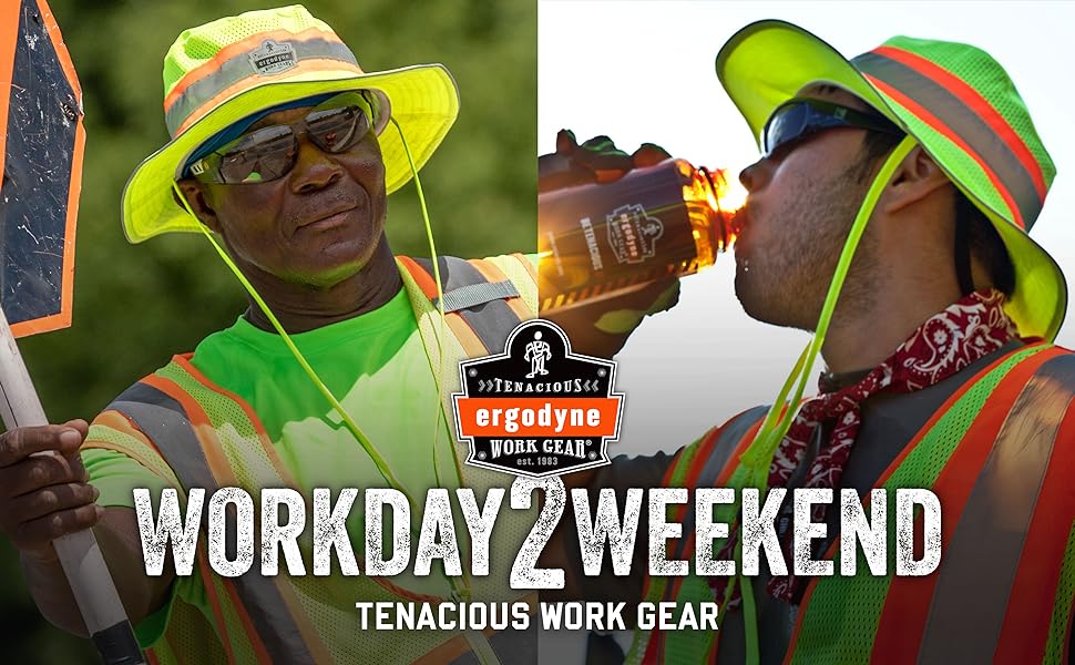 Ergodyne: tenacious work gear since 1983. workday2weekend. chill-its cooling hat