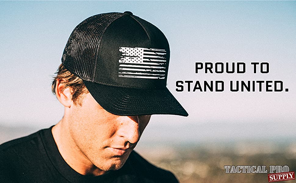 Tactical Pro Supply - Patriotic American Flag Snapback Hat for Men & Women - Made in USA - Proud