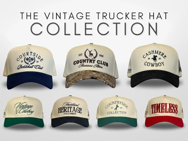 The Vintage Trucker Hat Collection by Citrusy Boutique