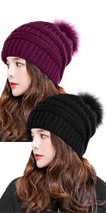 2 pack womens beanie 