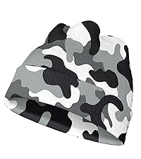 grey camouflage beanie