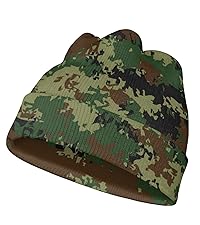 green camouflage beanie