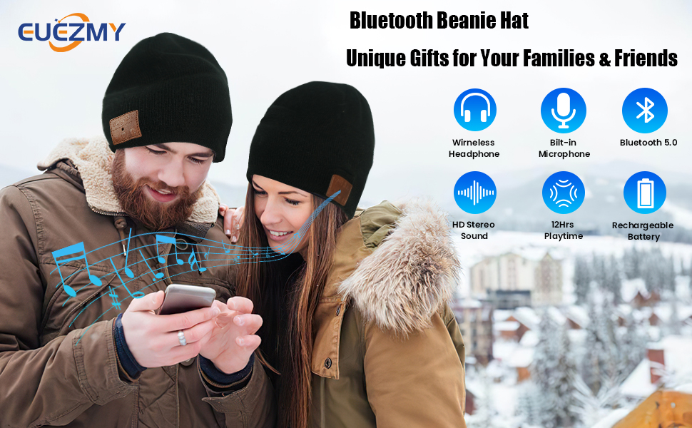 Bluetooth Beanie Hat with Headphones