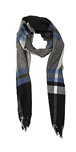 Datoni Unisex Plaid Cashmere Feel Luxurious Scarves 