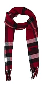 Datoni Unisex Plaid Cashmere Feel Luxurious Scarves 