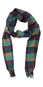 Datoni Unisex Plaid Cashmere Feel Luxurious Scarves 