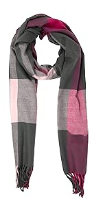 Datoni Unisex Plaid Cashmere Feel Luxurious Scarves