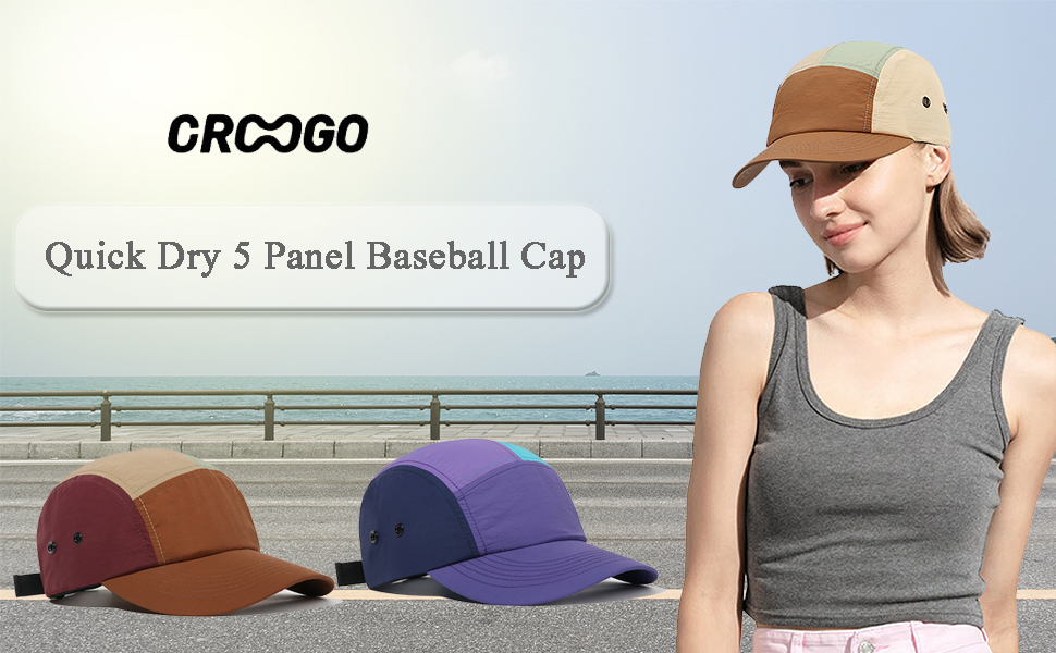 Quick Dry 5 Panel Baseball Cap Waterproof Trucker Hats Lightweight Golf Cap Urban Street Hiphop Caps