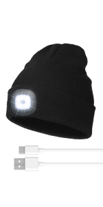 type-c led beanie