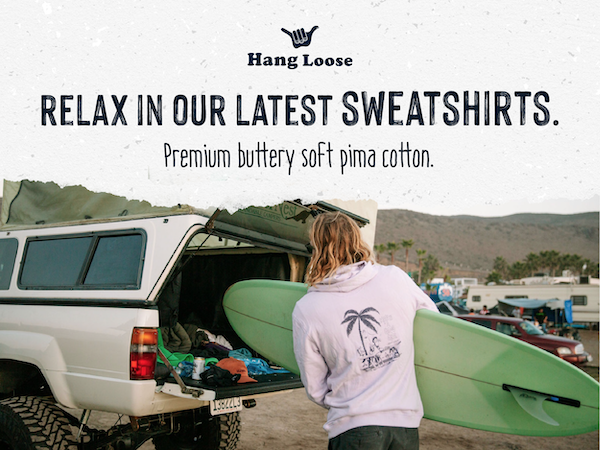 PIMA Cotton Sweatshirts - Crewnecks / Hoodies - Hang Loose