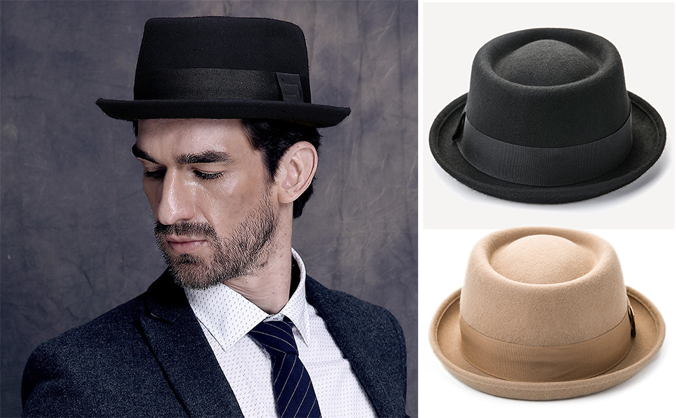 wool trilby hat felt fedora hats men wide brim