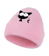 JH Knitted CAT Kitty Ears Women Crochet Hats for Women Cat Beanie embroidered hat Y2K Accessories