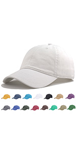 White Washed Cotton Baseball Cap