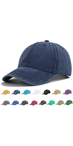 Navy Washed Cotton Baseball Cap