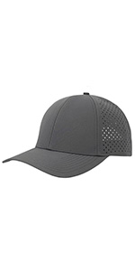 Charcoal Gray Laser Cut Mesh Baseball Hat