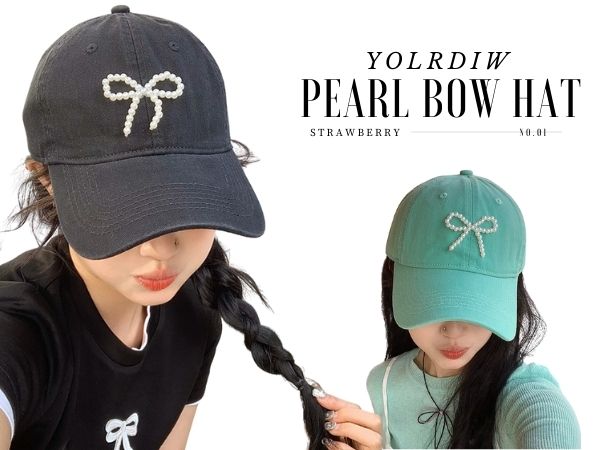 Cute bow baseball cap