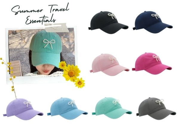 Cute bow baseball cap