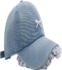 Pearl bow baseball cap