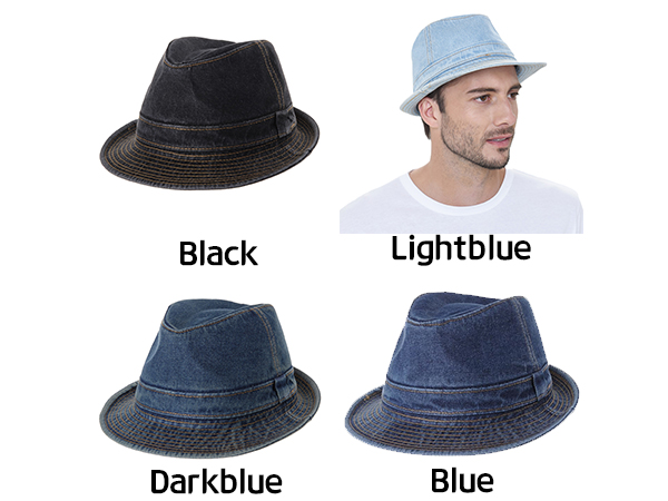 denim fedora