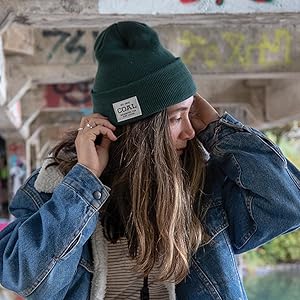 girl at skate park wearing beanie