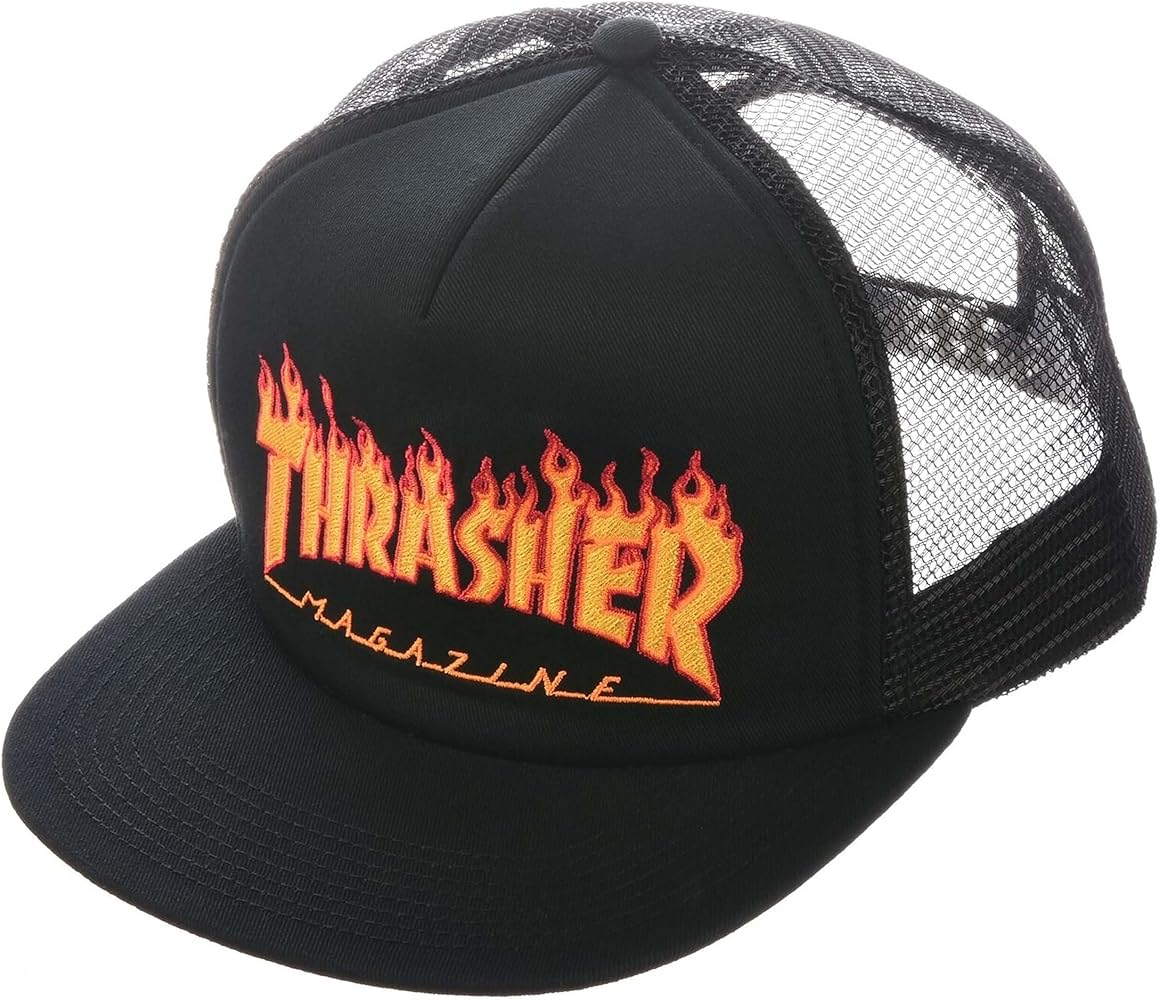 Thrasher Embroidered Flame Logo Hat - Black