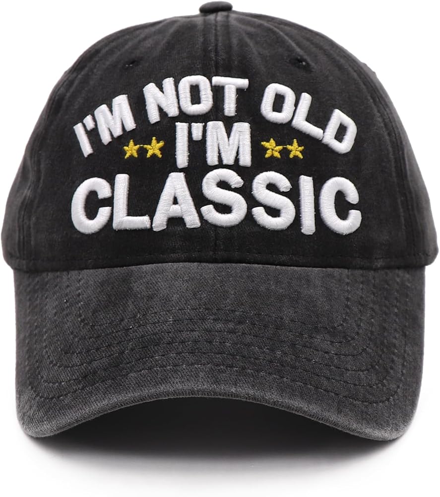 Funny Retirement or Birthday Gifts Hats for Men Women 2024,I'm Not Old Classic Baseball Cap Cool Retirement Gifts